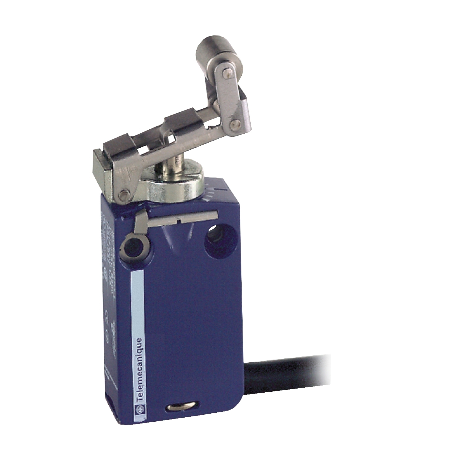 XCMD2124L1 OsiSense Fixed Heavy Duty Miniature Standard Format Limit Switch, 240 V AC, 5 A, Retractable Roller Actuator, 1NO-1NC Contact, 2 Poles