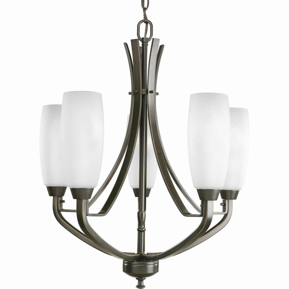 P4436-20 Wisten Chandelier, (5) B10 Lamp, 120 VAC, Antique Bronze/Painted Housing