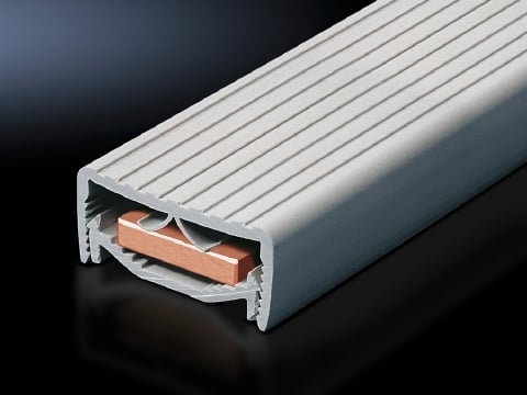 3092000 Busbar Cover Section, Rectangle Shape, For Use With 12 x 5 to 30 x 10 mm Busbar E-Cu, PVC, Pale Gray