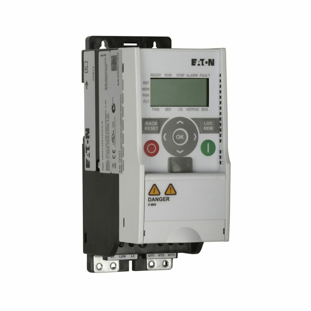 MMX34AA2D4F0-0 M-Max 3-Phase Sensorless Vector Adjustable Frequency Drive, 380/480/460 V AC, 2.4/3.2 A, 1 hp, 6.16 in W x 2.58 in D
