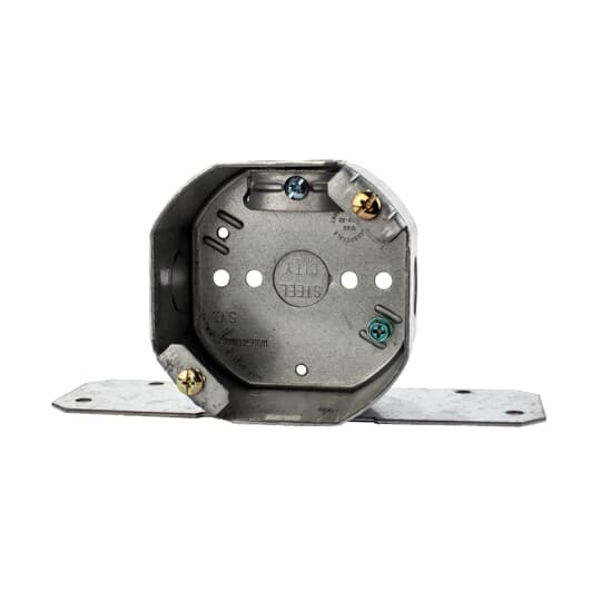 54171-FCFB Steel City Drawn Style Ceiling Fan Box, Steel, 22.5 cu-in Capacity, 1 Outlets, 3 Knockouts, 2-1/8 in D