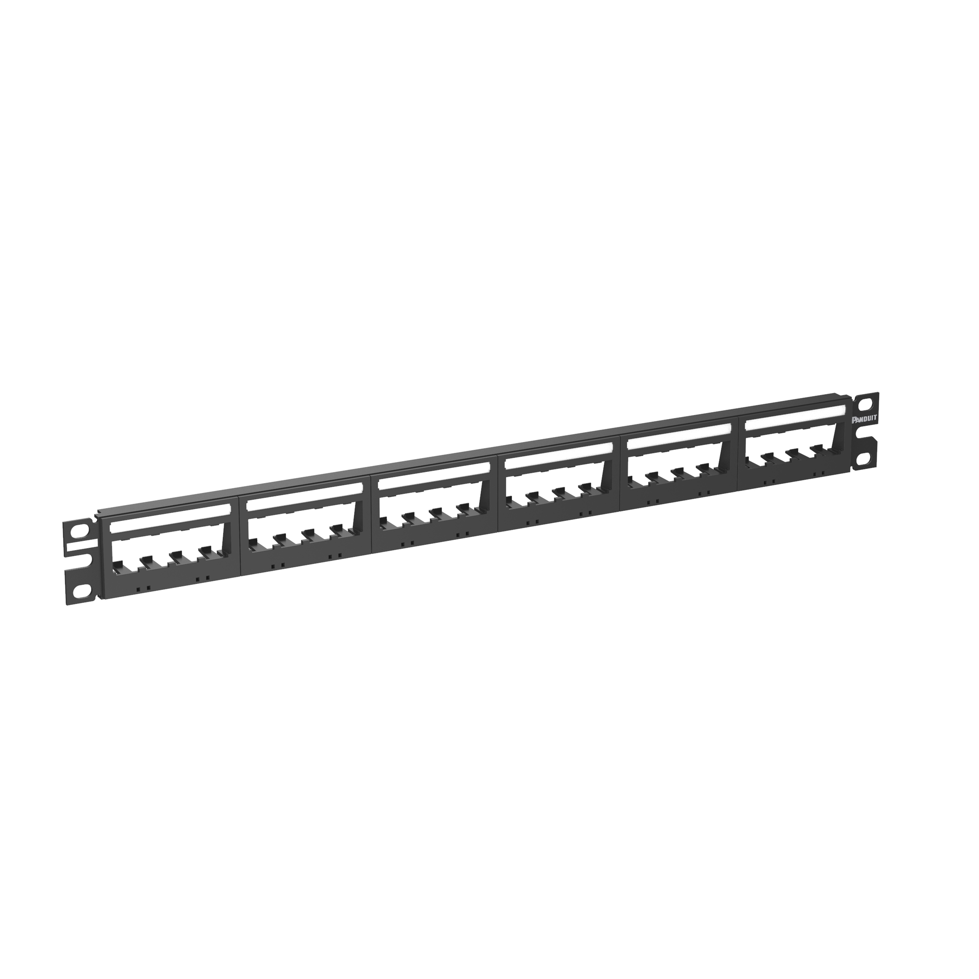 UICMPP24BLY PanNet Ultimate ID 1RU Flat Unshielded Front Access Modular Patch Panel, 24 Ports, Cold Rolled Steel