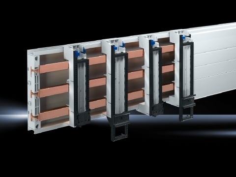 9340260 OM Support, 3-Pole, For Use With 5/10 mm Cross Section H Busbars, SV Type Enclosures, 60 mm Center-to-Center Spacing Bar System, Polyamide (PA 6.6), Pale Gray