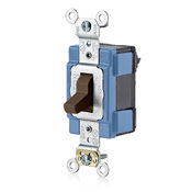 M1201-LHW Lev-Lok Illuminated Toggle Switch, 120 V AC, 15 A, 1/2 hp Power Rating