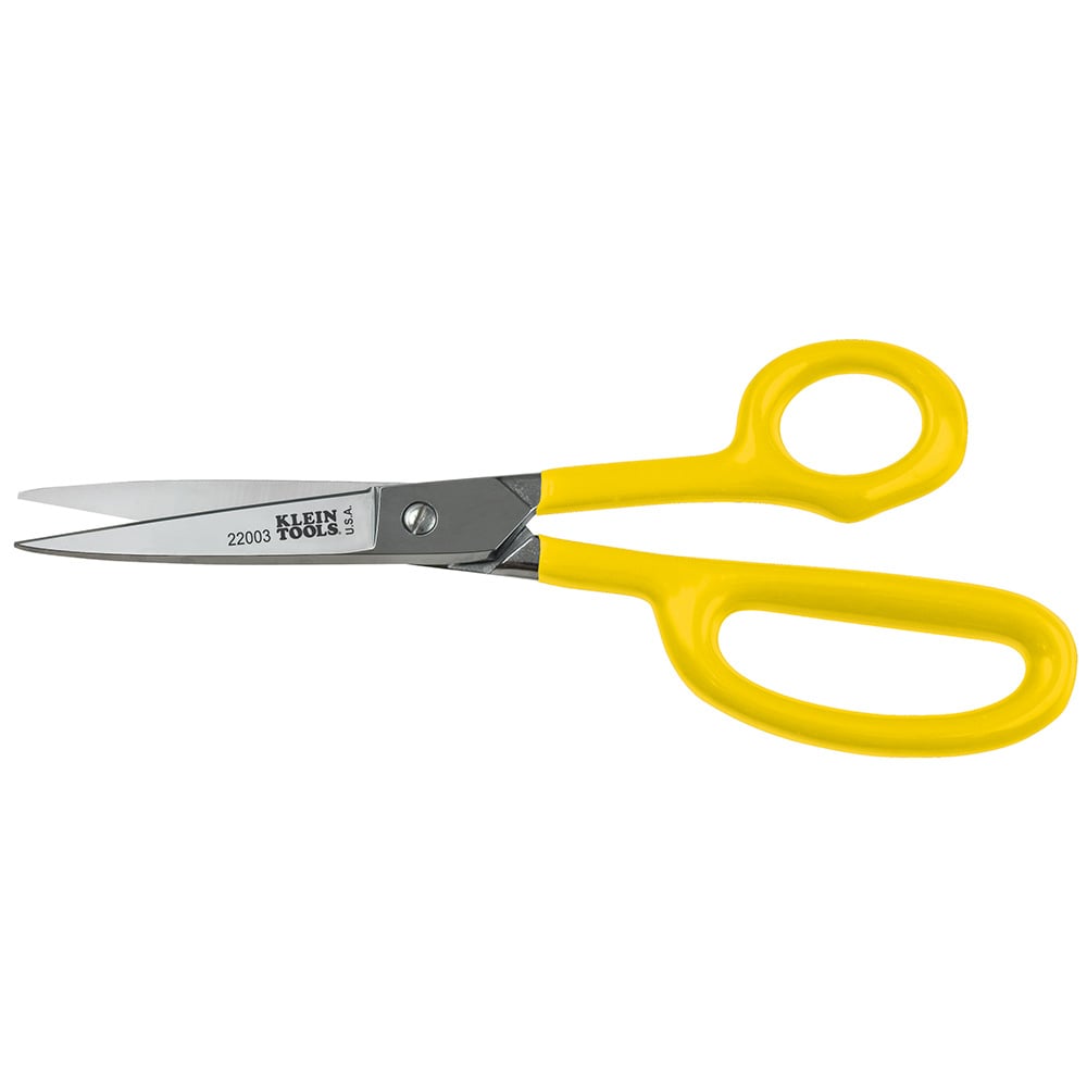 22003 Industrial High Leverage Utility Shear, 3 in L of Cut, 9 in OAL, Pointed Tip, Serrated Edge, Metal Blade, Right Hand