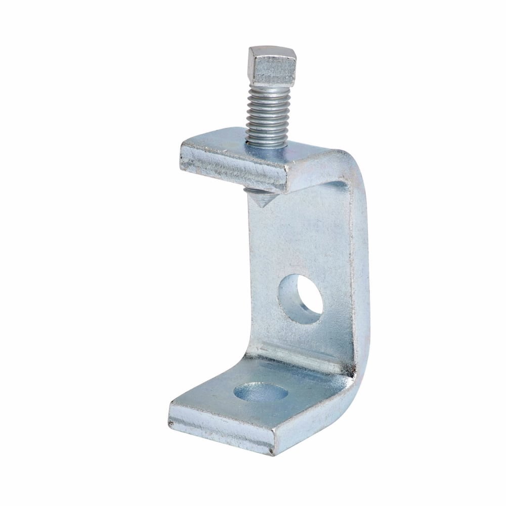 B427ZN Beam Clamp, 2-1/2 in THK Flange, 1100 lb Load, Low Carbon Steel