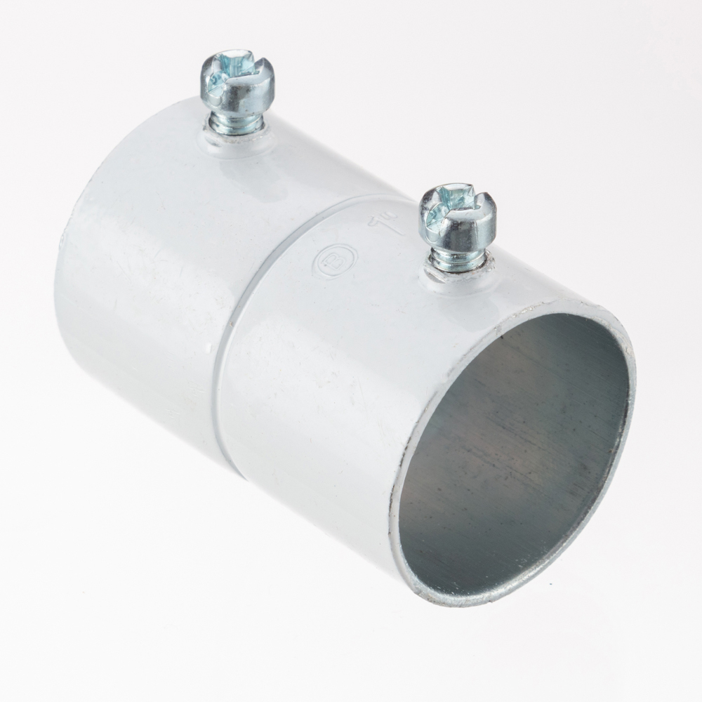 242-SW Bridgeport Color Coded Concretetight Non-Insulated Set Screw Coupling, 1 in, For Use With EMT Conduit, Steel, Painted