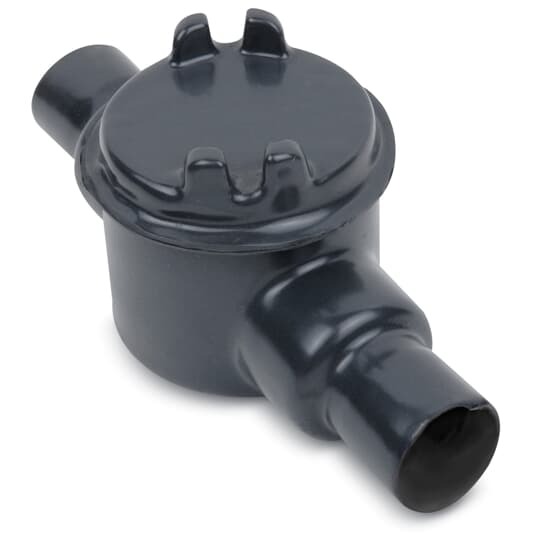GUAC24-G Ocal Explosionproof I-Shape Conduit Outlet Box, 3/4 in, 2 in Cover Opening, 5.3 cu-in Capacity, PVC Coated/Zinc Plated