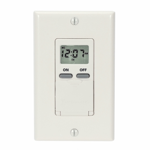 EI500LAC Digital In-Wall Electronic Timer Switch, 1 min to 7 days Setting, 120 V AC, 1/4 hp, 1NO 1 Form A SPST Contact, 1 Poles