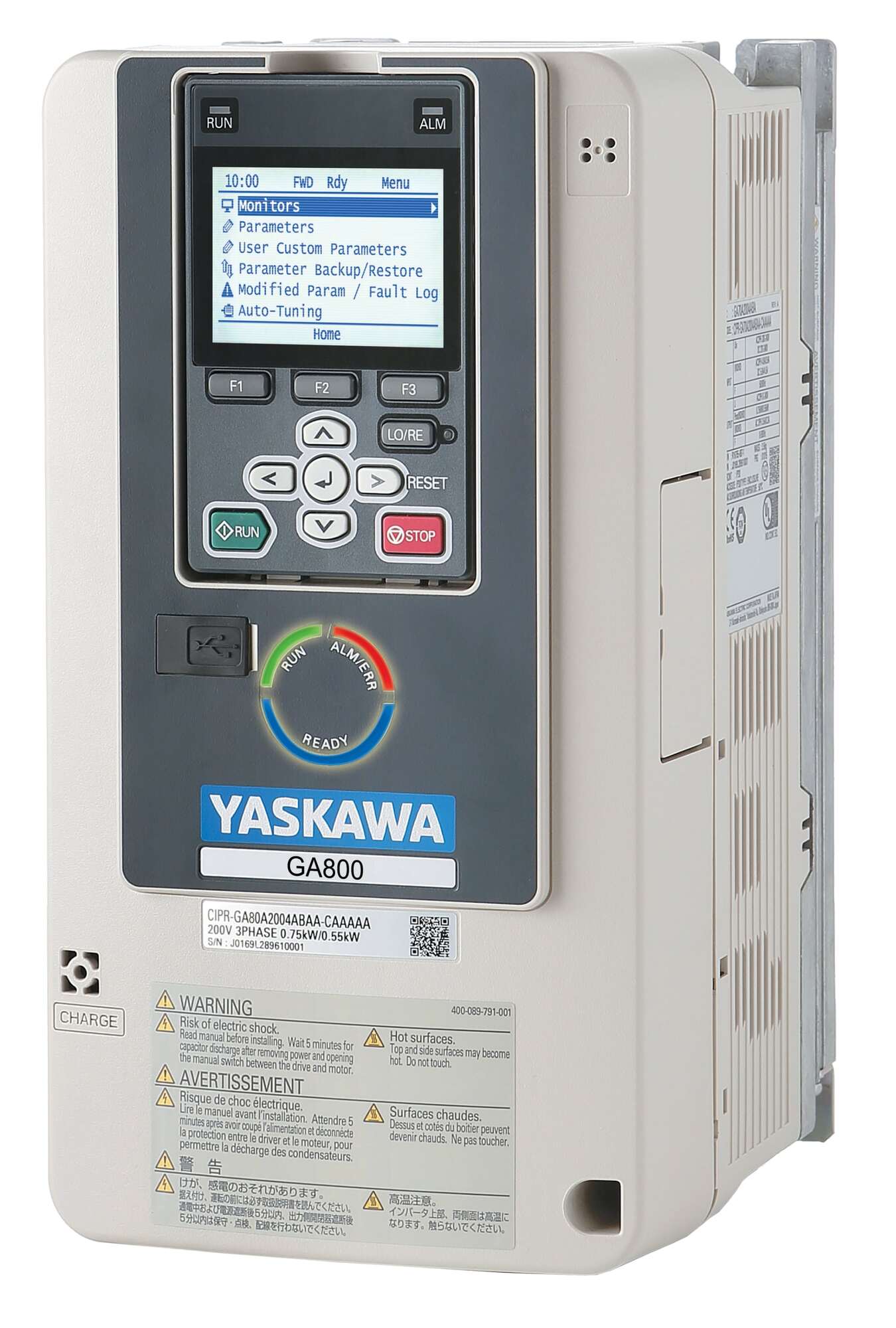 GA80U4168ABM 125 HP 480V 3 Phase IP20 Enclosed Variable Frequency Drive
