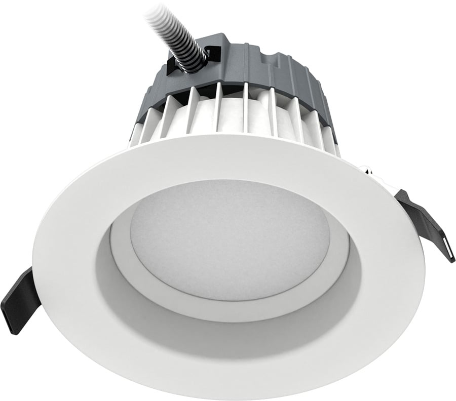C6R18840UNVW C Series Round Recessed Downlight, 16.8 W Fixture, 6 in Ceiling Opening, 120 to 277 V AC, Die Cast Aluminum Housing