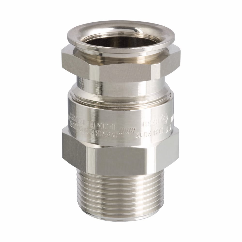 ADE1N0502NPN Cable Gland With Steel Gland Nut, 1/2 in Thread, 4.5 to 8.5 mm Cable, 316L Stainless Steel, Stainless Steel