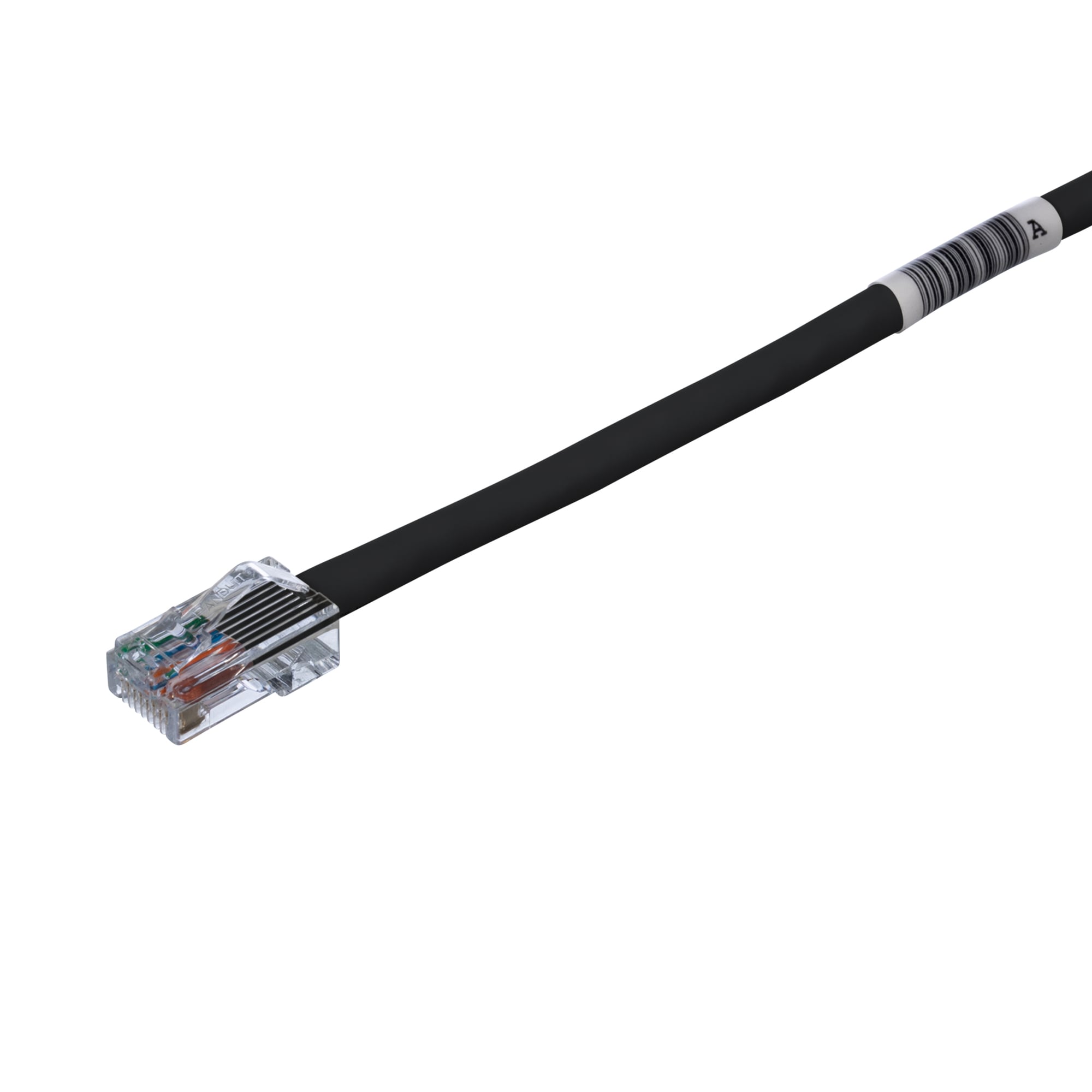 UTPCH10BLY PanNet TX5e U/UTP Patch Cord, Cat 5e, 24 AWG Copper Conductor, Modular Plug Connector, 10 ft L Cord, Black