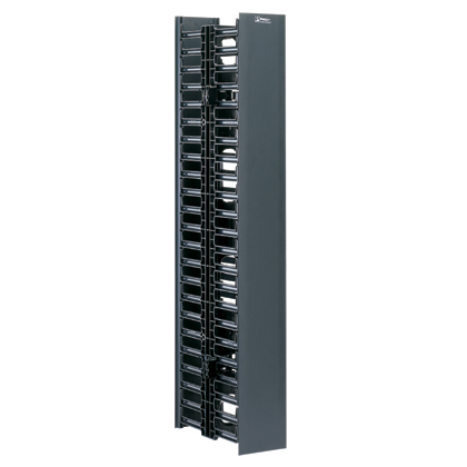 WMPV22E NetRunner 22.5RU 2-Sided Vertical Cable Manager, 41-1/2 in H x 4.9 in W x 12 in D, ABS, Black