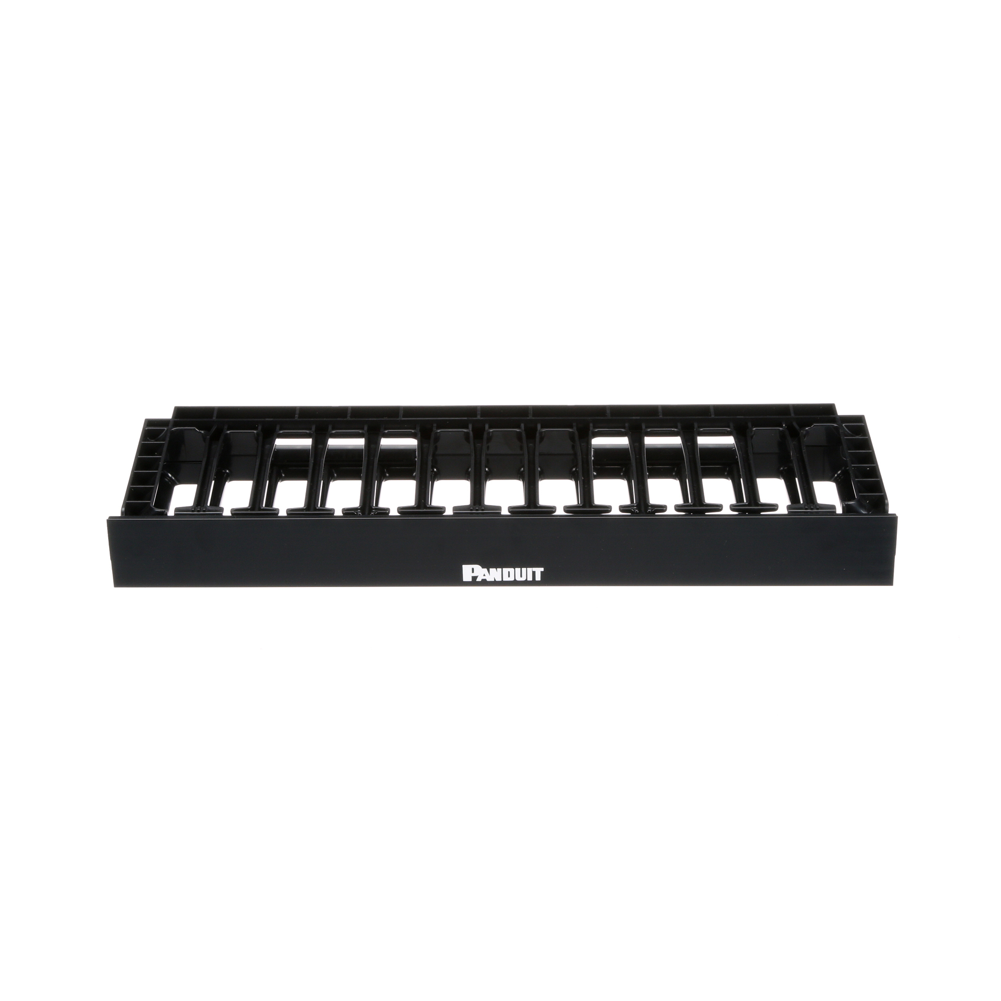 NMF1 NetManager 1-Sided High Capacity Horizontal Cable Manager, 19 in W x 6.2 in D, 1RU Rack, ABS