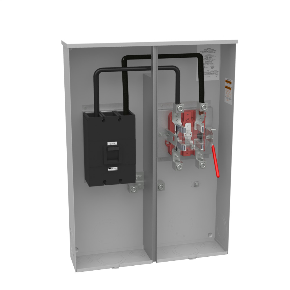 U5797-O-400-CB 4 Term, Ringless, Plain Top, Lever Bypass, 1-400 Amp, Main Breaker, 480V, Cold Sequence