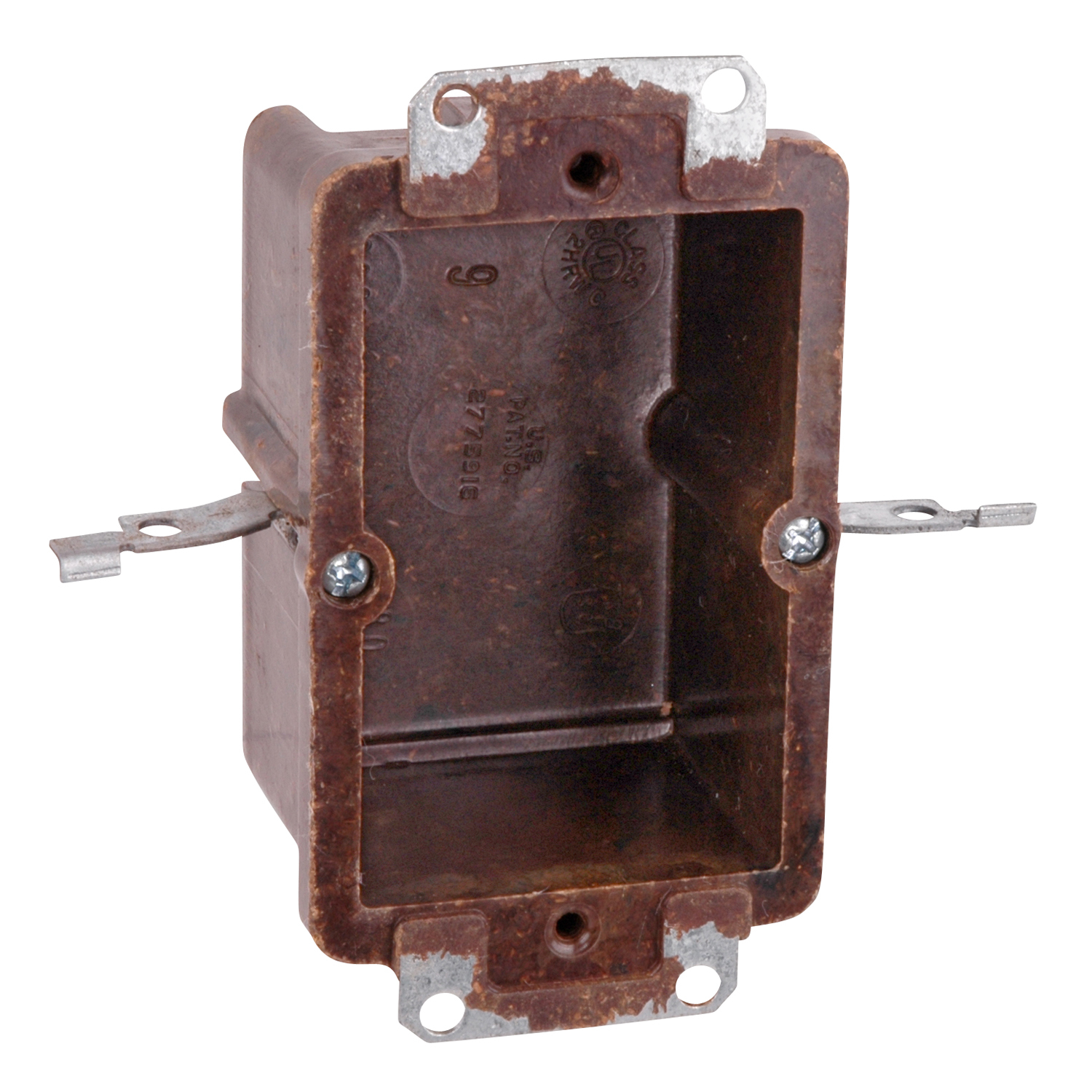 6062-402 Carlon Non-Metallic Outlet Box, Phenolic, 25 cu-in, 2 Gangs, 2 Outlets, 3-3/8 in L x 4-3/16 in W x 2-1/2 in D