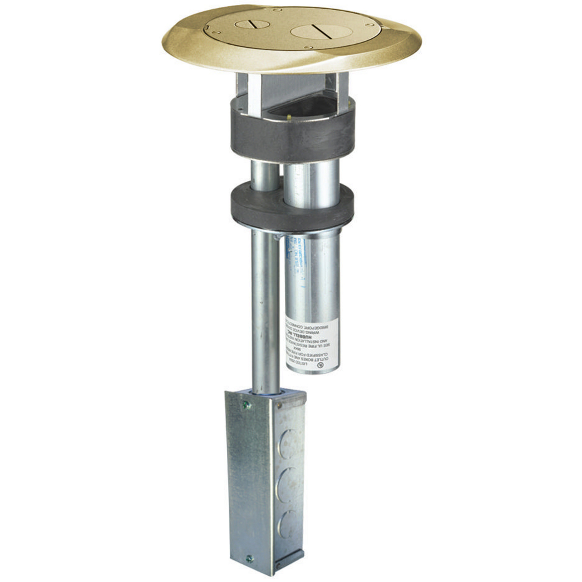 S1PTFFBRSJ 1-Piece Flush Standard Sized Poke-Through Assembled Unit, 4 in Hole, 8 in Dia Cover, 300 lb Capacity, Composite