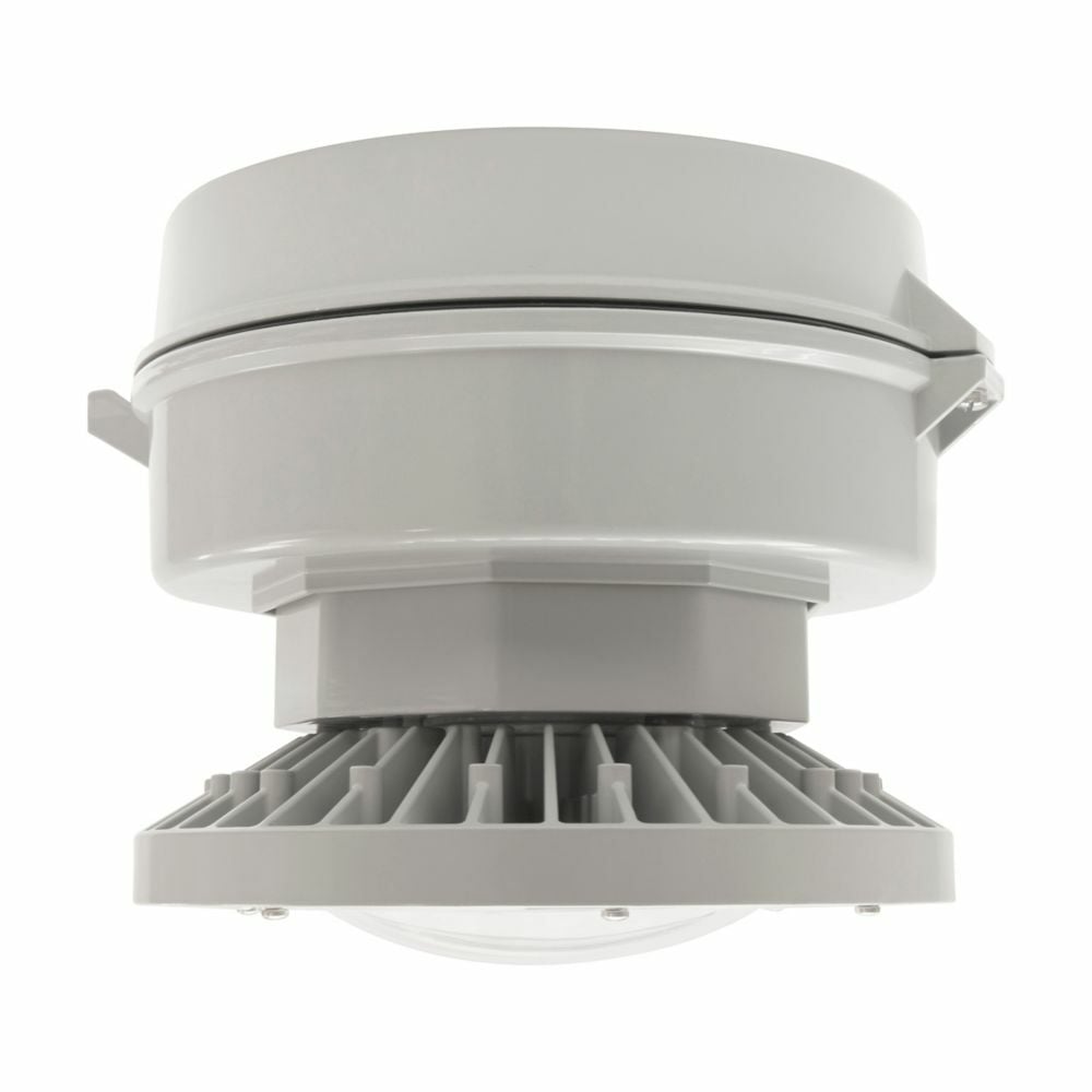 Eaton Crouse-Hinds series Champ Pro PVMA LED light fixture, Cool white, 175W MH, 50/60 Hz, Heat and impact resistant glass lens, 7500 lumens, 122 lm/W, Die cast aluminum, No mounting module, Type V optics, >0.90 PF, 64W