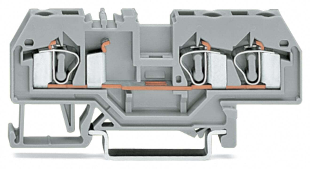 281-685 281 3-Conductor Terminal Block, 800 V, 32 A, 28 to 12 AWG Wire, 1 Poles, DIN Rail Mounting