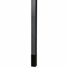 Aluminum Service Poles, 15' 2" Height,Blank Pole with Divider, Black