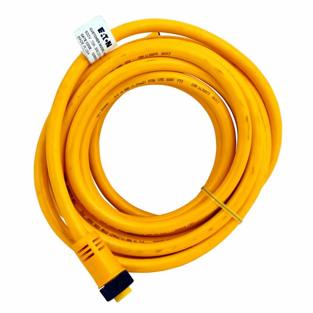 CSMS4A4CY1606 Global Plus 4-Wire Single End Cable Connector, 4-Pin Mini-Style Female Connector, 19.7 ft L Cable, 4 Poles
