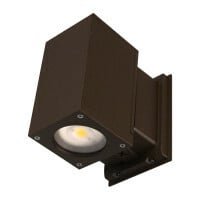 OWCQ4D1022MV50BZ Dorado Square Down Non-Dimmable Square LED Wall Mount Cylinder, 22 W Fixture, 120 to 277 V AC, Fine Textured Powder Coated Housing