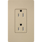 Claro, Satin, Tamper-resistant receptacle, 125V/15A in desert stone