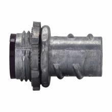 1772DC Insulated Screw-In Straight Conduit Connector, 3/4 in Trade, For Use With Flexible Metallic Conduit Fitting, Die Cast Zinc