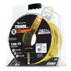 105100906045 PullPro Copper THHN Wire, 10 AWG, Solid, Yellow, 750 ft
