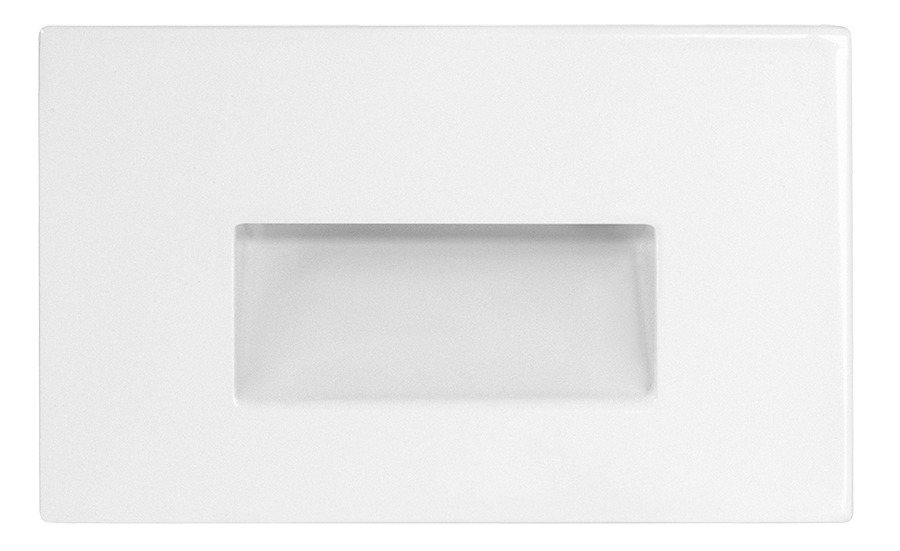 FSLEDH3YYW/120 1/2 in Trim Horizontal Step Light, LED Lamp, 3 W Fixture, 120 V AC, White/Polyester Powder Coated Housing