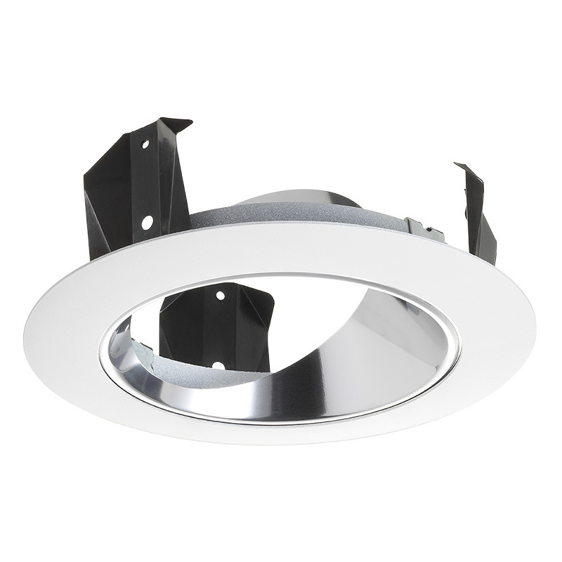 47L WWH Adjustable Angle Cut Cone Round Downlight Trim, 4 in ID x 5 in OD, LED Lamp, For Use With 4 in TC 1000 Lumens Internally Adjustable LED Downlight