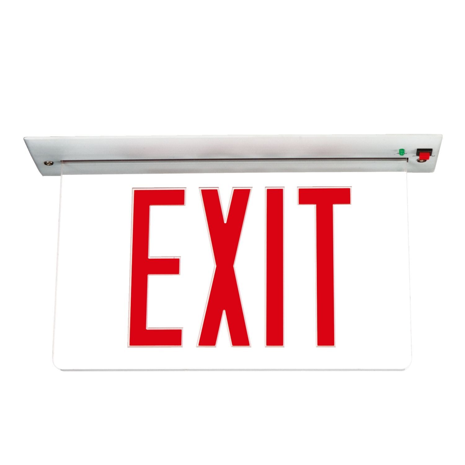 EUR70R Sure-Lites EUR Universal Face Emergency Exit Sign Lamp, LED Lamp, 120 to 277 V AC, EXIT Legend