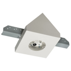 Fan and fixture mounting box for new construction with installed 12" steel bracket. Fits cathedral ceilings up to 80 degrees or greater. 70lb fan, 200lb fixture. Paintable textured finish. 14.5 cu. in. 8" square mounting surface handles fans with larger canopies.
