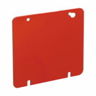 Eaton Crouse-Hinds series Square Cover, 4-11/16", Red painted, Blank, Steel, Flat blank, red