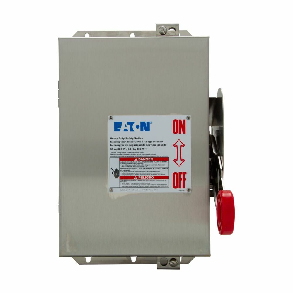 DH361UWK3316 Non-Fusible Safety Switch, 240, 480, 600 V AC, 30 A, 3 Poles