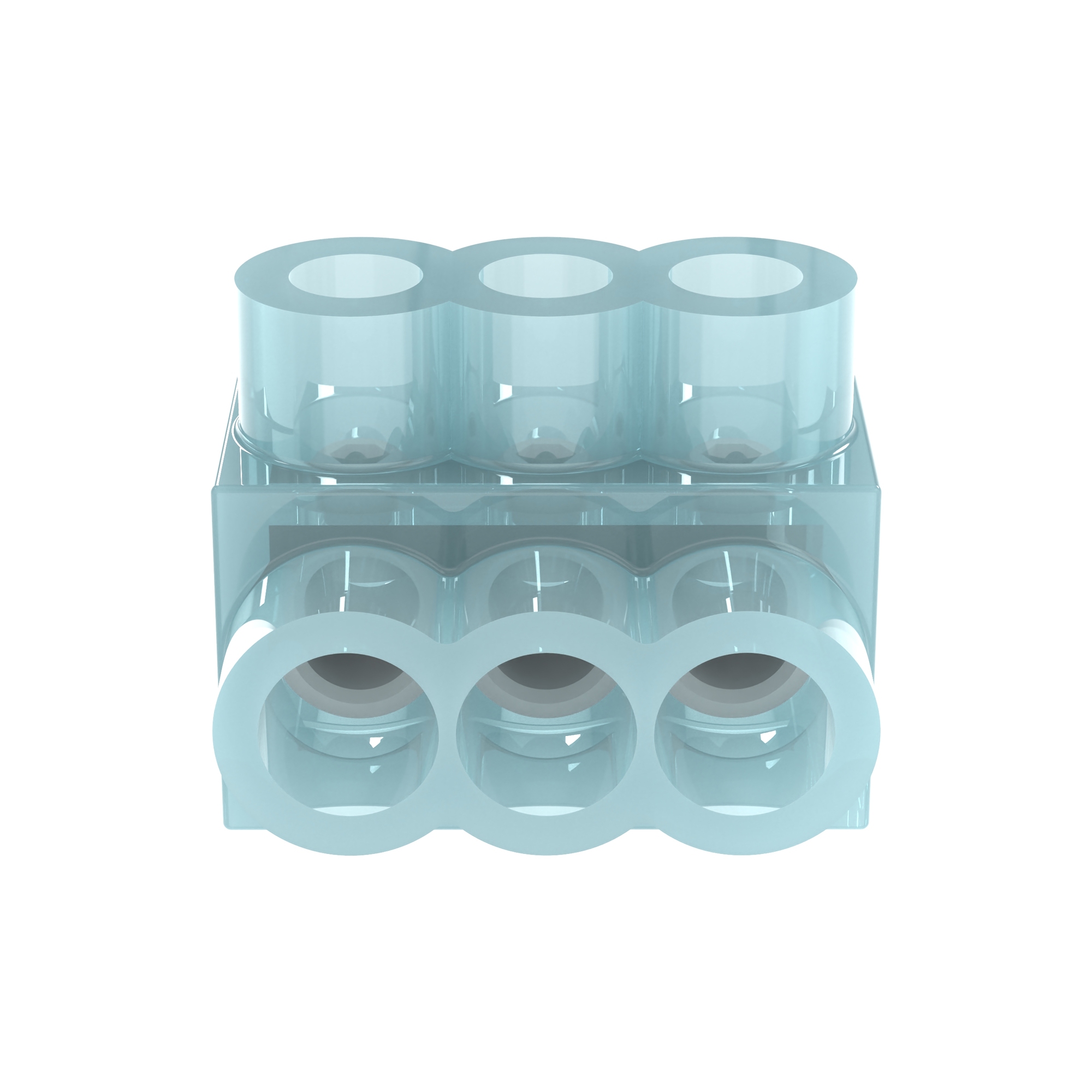 PCSB4-3S-12Y Pan-Lug 3-Port Single Sided Multi-Tap Connector, 14 to 4 AWG Stranded, 14 to 10 AWG Aluminum/Copper/Solid Solid/Stranded Conductor, Screw Installation, Aluminum/PVC