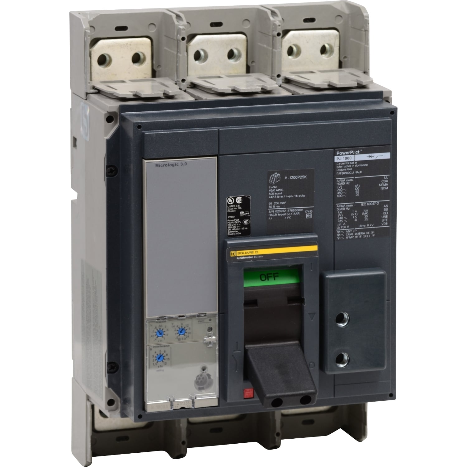 PJF36120U31A PowerPact P Circuit Breaker, 3 Poles