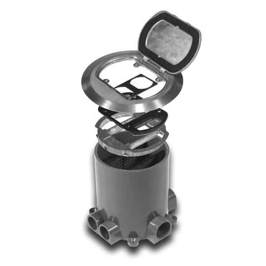 68P-DV-KIT-AL Steel City Dual Voltage Flush Service Divider Kit With MopTite Aluminum Cover, Aluminum