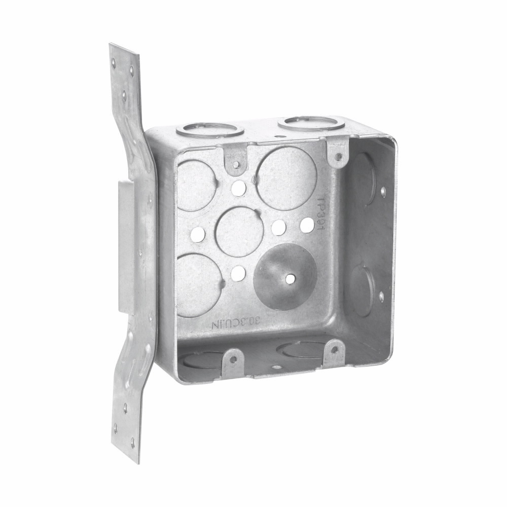 TP391 TP Drawn Device Box, Steel, 30.3 cu-in Capacity, (14) Knockouts, 4 in H x 4 in W x 2-1/8 in D