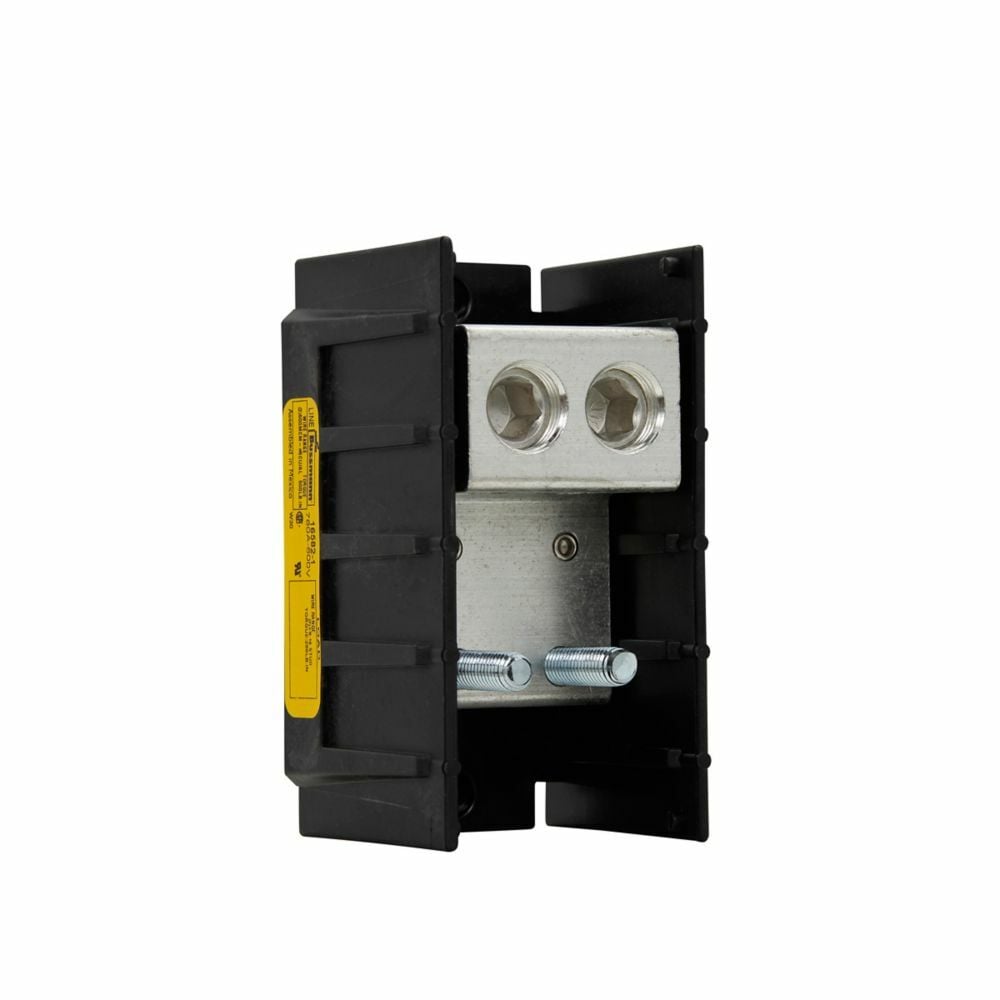 16541-1 Magnum Barrier Power Distribution Block, 600 V AC/DC, 380 A, 1 Pole, 6 AWG to 500 kcmil Cu/Al Line, (21) 14 to 6 AWG Cu/Al Load Wire, Aluminum/Thermoplastic