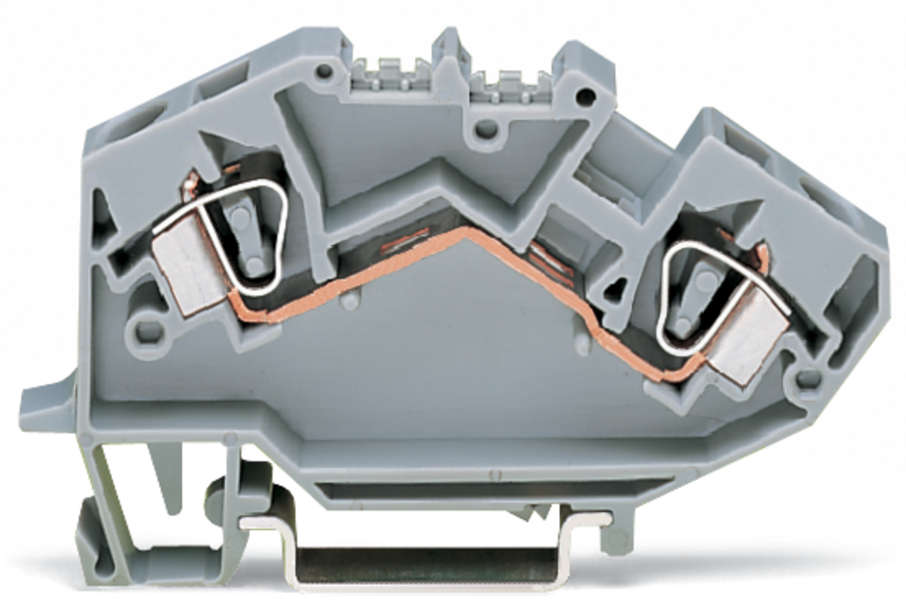 782-601 Operating Tool Conductor Terminal Block, 1 kV, 41 A, 24 to 10 AWG Wire, 1 Poles, DIN Rail Mount