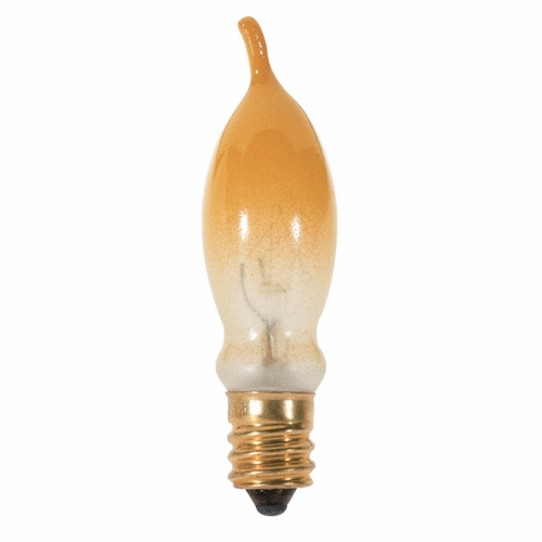 S3243 Decorative Dimmable Incandescent Lamp, 7.5 W, E12 Incandescent Lamp, CA5 Shape, 35 Lumens Initial