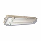 Eaton Crouse-Hinds series Pauluhn ECOS ED2N linear fluorescent light fixture,3/4" Myers conduit hubs,zinc,one entry at each end,4 ft,Polycarbonate lens,T8 bi-pin,Fiberglass-reinforced polyester,2-lamp,Lamps included,Ceiling,120-277 Vac,32W