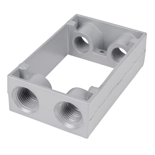 S121E-R Red Dot Universal Box Extension Adapter, 1 Gangs, 1-3/8 in D, Aluminum Alloy