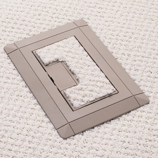 E9761B Carlon Multi-Gang Non-Metallic Floor Box Cover, 5 in L x 7.13 in W, Thermoplastic