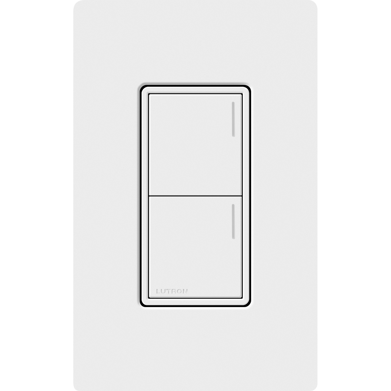 RRST-W2B-WH Sunnata RF 2-Button Wall Keypad for RA3 Systems, Neutral Required, 120-277V, White