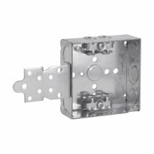 TP456 TP Welded Outlet Box, Steel, 22 cu-in Capacity, (8) Knockouts, 4 in H x 4 in W x 1-1/2 in D