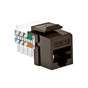 5EHOM-RB5 IDC Snap-In Connector, Cat 5e Module, Flush Mounting, (1) Ports, Plastic, Brown