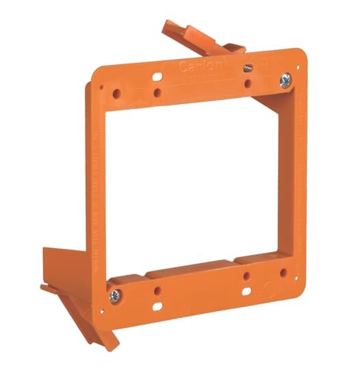 SC200RR Carlon 2-Gang Low Voltage Bracket, For Use With Old Work (Existing Wall), Non-Metallic, Orange